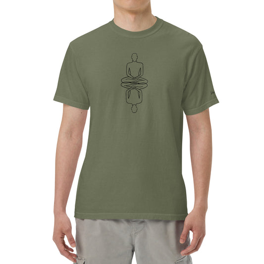 Garment-dyed 100% Cotton Tee, Meditation Reflection - 14 colors